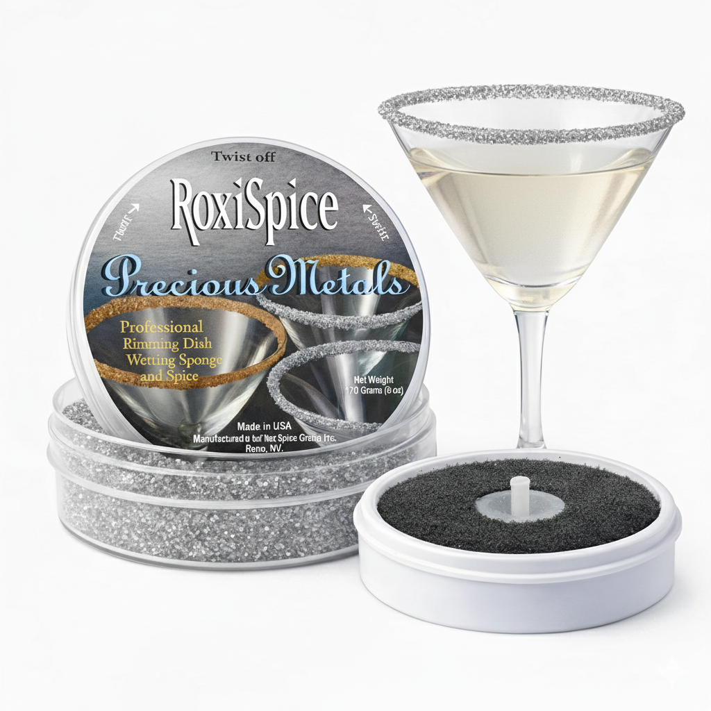 Silver Precious Metal Cocktail Rim Spice – RoxiSpice