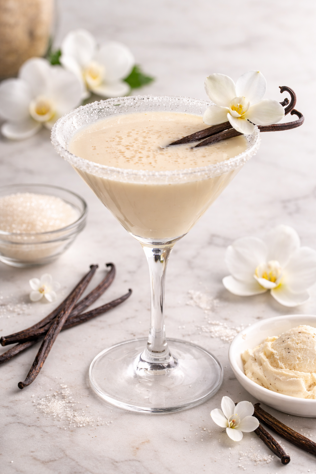 Vanilla Flavored Cocktail Rim Sugar